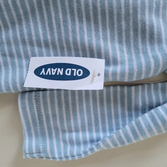 BABY GIFT SET Old Navy footed striped pj's & BABY KISS Towel & Washcloths Blue - Picture 8 of 14
